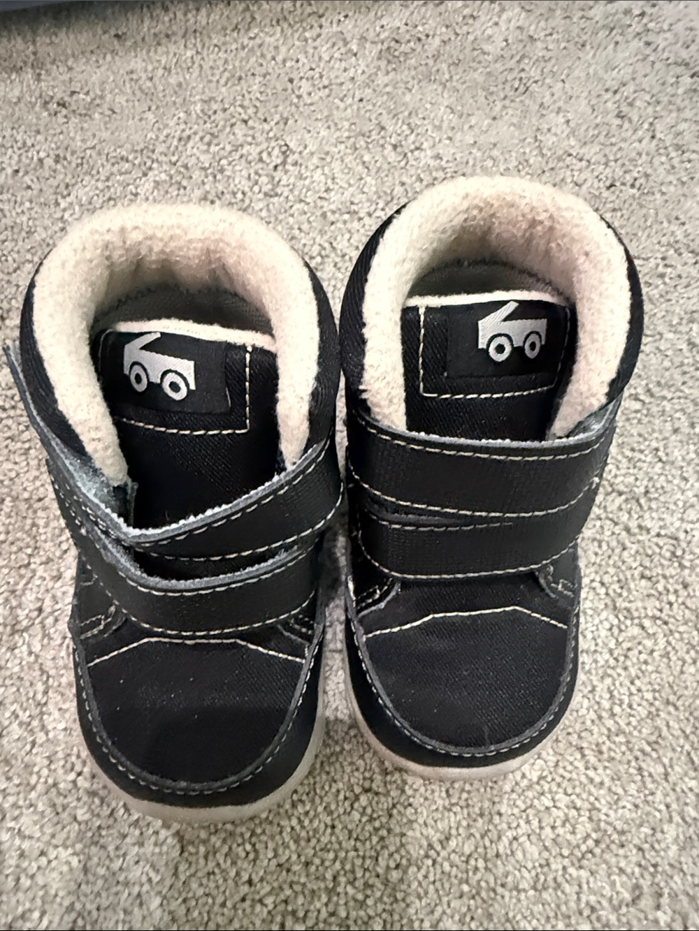 See Kai Run Black Toddler Fleece-Lined Hook-and-Loop Boots